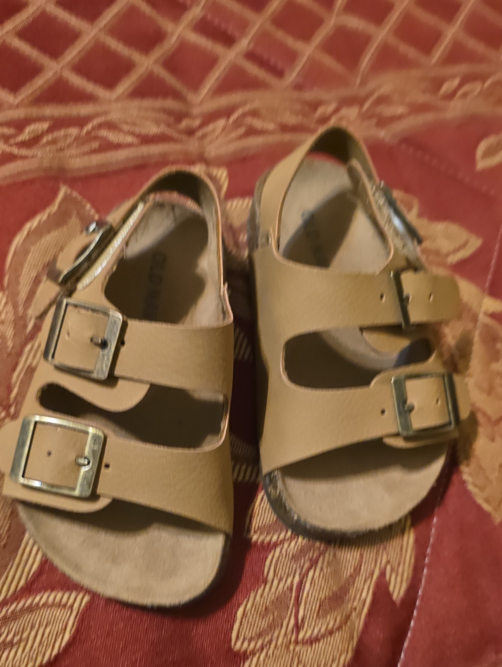Old Navy Tan Double-Buckle Kids Sandals [Size 5]